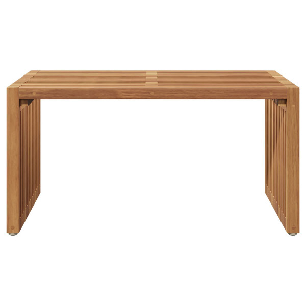 Mesa Lateral de Jardín 70x37.5x35.5 cm de Madera Sólida de Teca M 5