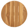 Mesa Lateral de Jardín Ø40x41 cm Madera Sólida de Teca 5