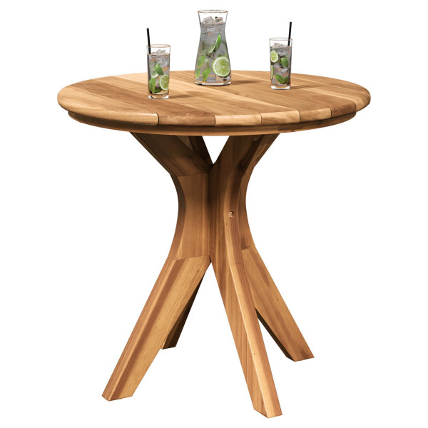 Mesa de Café de Jardín Ø55x51 cm Madera Sólida de Teca M 3