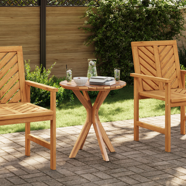 Mesa Bistro de Jardín Ø70x75 cm Madera Sólida de Teca D
