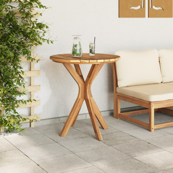 Mesa Bistro de Jardim Ø70x75 cm Madeira Sólida de Teca M 5