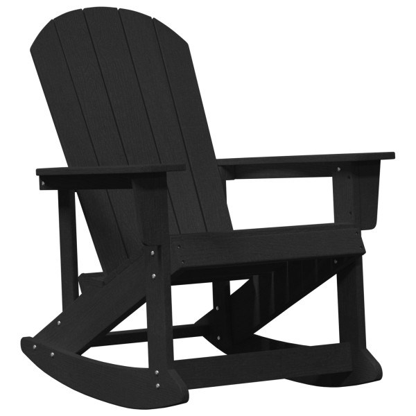 Cadeira de Baloiço Adirondack Preto 73.5x92x90 cm HDPE M 2