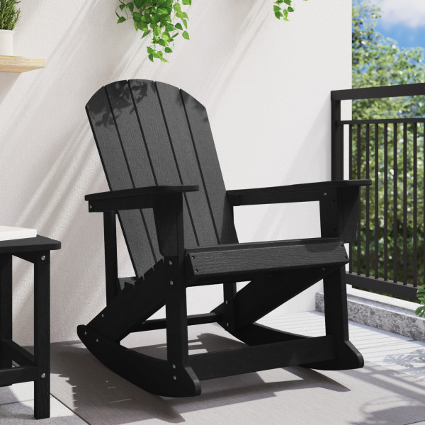 Silla Rocking Adirondack Negra 73.5x92x90 cm HDPE M 4