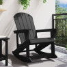 Cadeira de Baloiço Adirondack Preto 73.5x92x90 cm HDPE 4