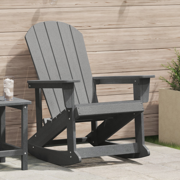 Silla Mecedora Adirondack Gris Claro 73.5x92x90 cm HDPE D