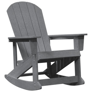 Cadeira de balanço Adirondack Cinzento-Claro 73.5x92x90 cm HDPE H