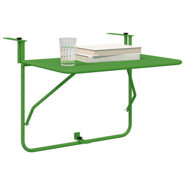 Mesa de Balcón Plegable Verde 60x40 cm Acero M 3