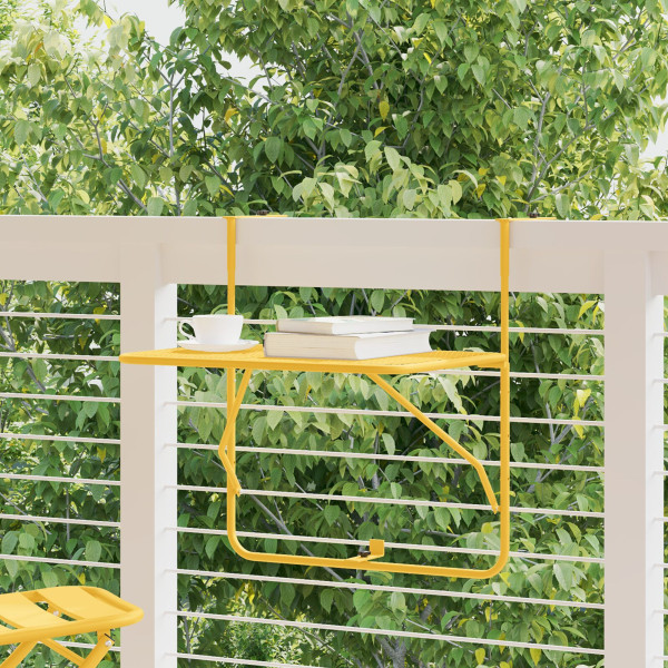 Mesa Plegable Colgante en Mostaza - 60x40 cm. Acero D