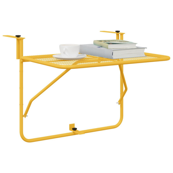 Mesa Plegable Colgante en Mostaza - 60x40 cm. Acero M 3