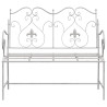 Banco Blanco Metal 104 x 54 x 93 cm Duradero Banco de Exterior 4