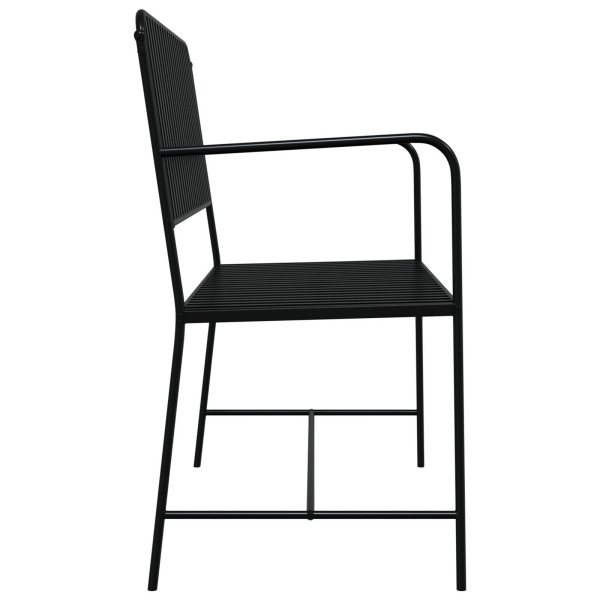 Banco de Exterior Negro Metal Estándar Duradero M 5