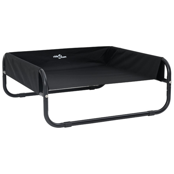Cama Elevada para Cão Preta Tecido Oxford e Aço M 2