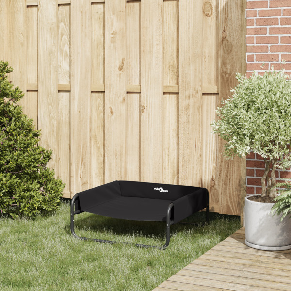 Cama Elevada para Cão Preta Tecido Oxford e Aço M 4