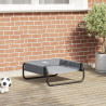 Cama Elevada para Perro Gris Claro S Tela Oxford y Acero 1