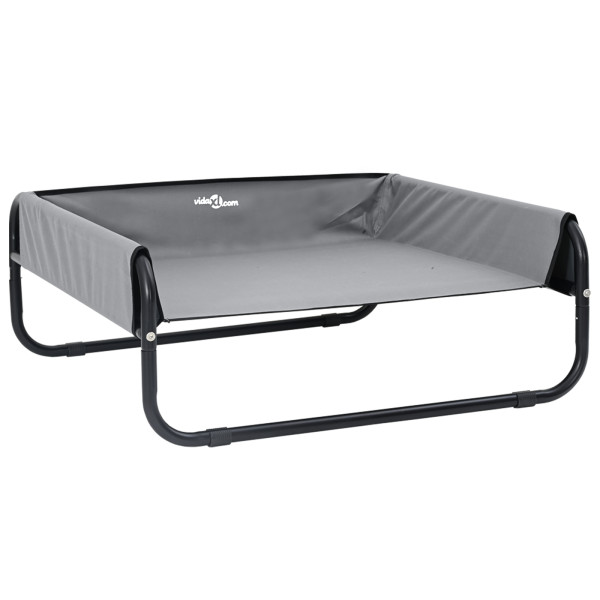 Cama para perros elevada Gris Claro Tela Oxford y Acero M 2