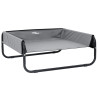 Cama Elevada para Perros Gris Claro L Tela Oxford y Acero 2