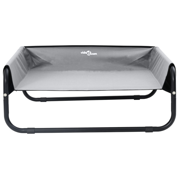 Cama Elevada para Perros Gris Claro L Tela Oxford y Acero M 5