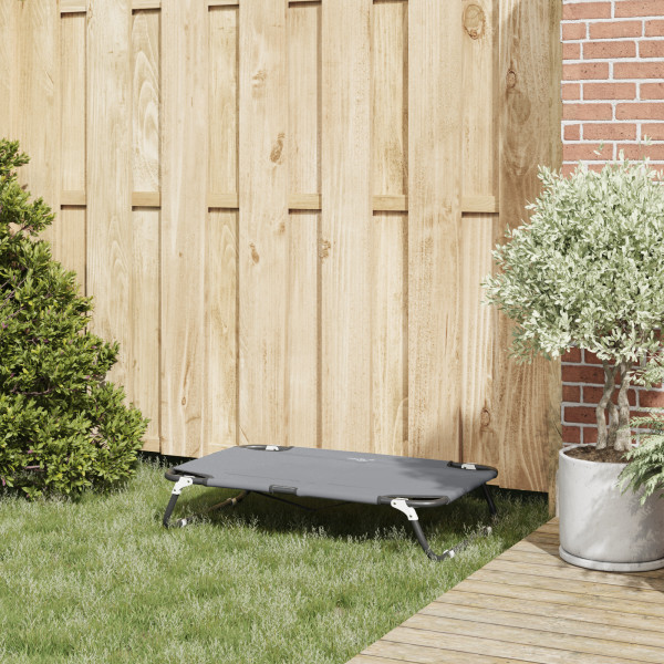 Cama de Cão Dobrável Cinza Claro S Tecido Oxford e Aço M 4