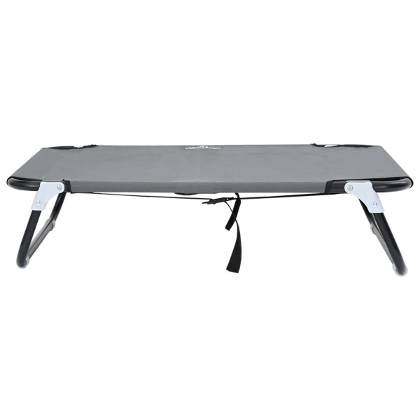 Cama Plegable para Perros Gris Claro S de Tela de Oxford y Acero M 5