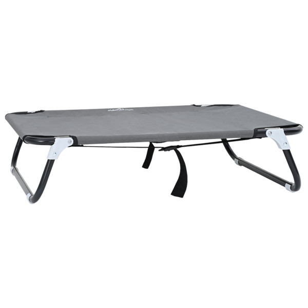 Cama Plegable para Perros Gris Claro M de en Tela Oxford y Acero M 2