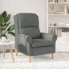 Sillón Moderno Gris Oscuro Tela. Madera Mediano Resistente 4