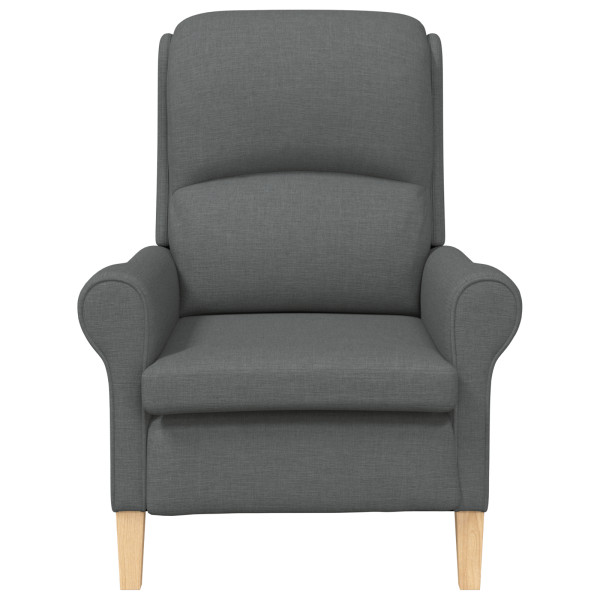 Sillón Moderno Gris Oscuro Tela. Madera Mediano Resistente M 5