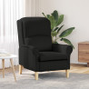Sillón Moderno Negro Tejido de Poliéster. Madera 1