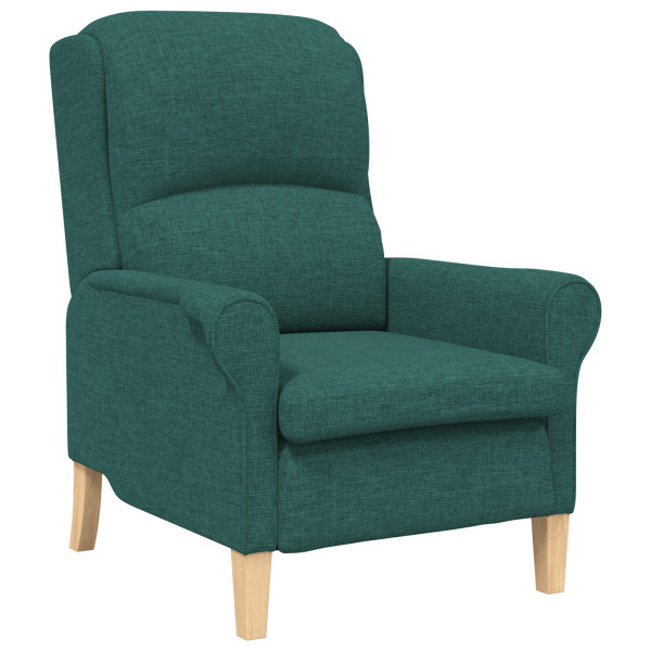 Sillón Moderno Verde Oscuro Tela. Madera Estándar Ergonómico M 2