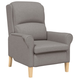 Sillón Moderno Taupe Tela de poliéster con patas de madera Medio H