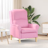 Sillón Moderno Rosa Tejido de poliéster. Madera Mediano 1
