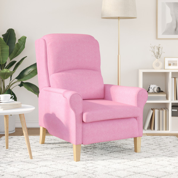 Sillón Moderno Rosa Tejido de poliéster. Madera Mediano M 4