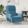 Sillón Azul Azul Tela. Madera Estándar Ergonómico Sillón Azul 4