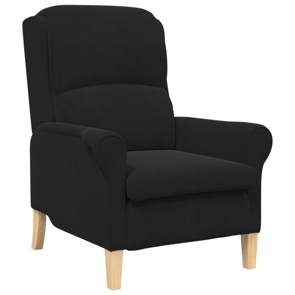 Sillón Negro Negro Tela. Madera Estándar Ergonómico M 3