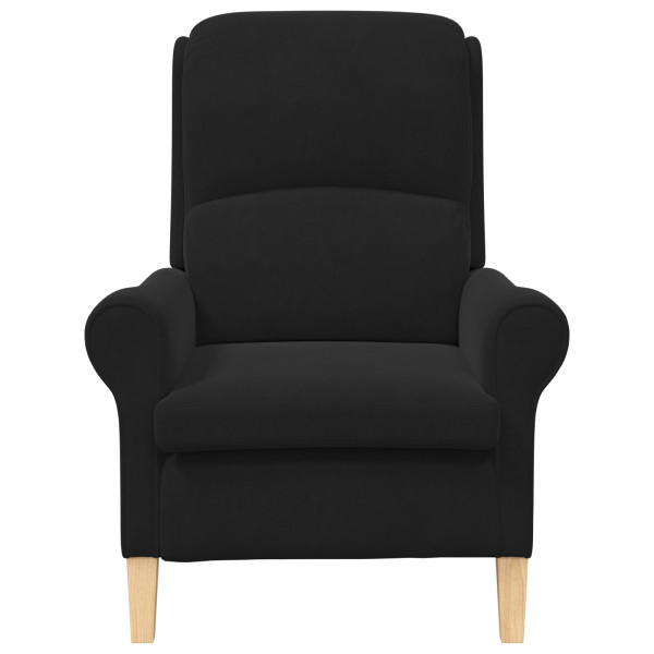 Sillón Negro Negro Tela. Madera Estándar Ergonómico M 5