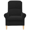 Sillón Negro Negro Tela. Madera Estándar Ergonómico 5