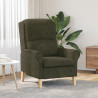 Sillón Contemporáneo Verde Militar Tela. Madera Mediano 1