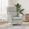 Sillón Gris Claro Tela Ergonómico Estándar Contemporáneo Comodidad 1