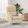 Sillón Crema Crema Tela y Madera Estándar Ergonómico 1
