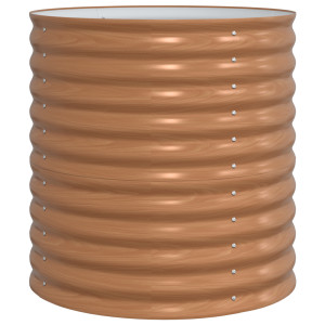 Cama Elevada de Jardim Marrom com Aparência de Madeira 80x80x81 cm Aço H