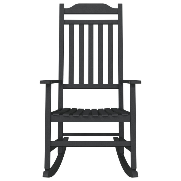 Cadeira de Baloiço para Jardim Preta 65x84x114 cm HDPE M 4