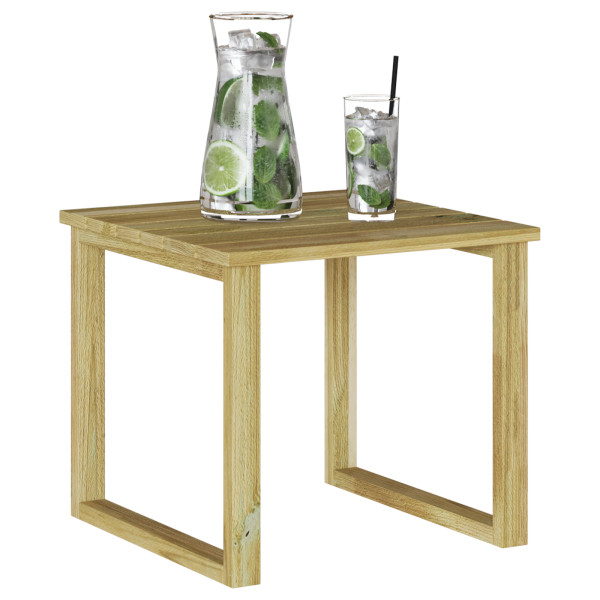 Mesa de tumbona 40x40x36 cm de madera de pino impregnada M 3