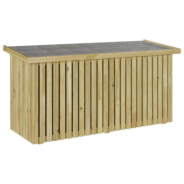 Caja de Almacenamiento 119x44x58.5 cm Madera de Pino Tratada M 2