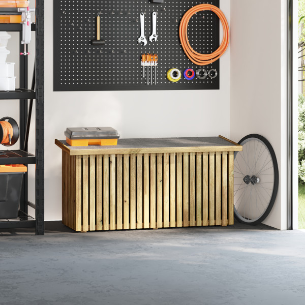 Caixa de Armazenamento 119x44x58.5 cm Madeira de Pinho Tratada M 4