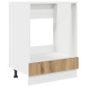 Gabinete de horno en roble artesanal 60x46x81.5 cm. madera industrial 2