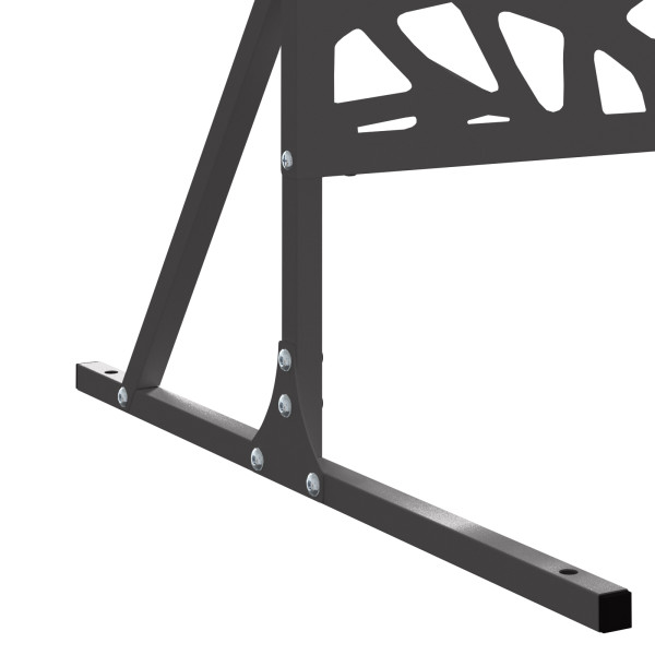 Panel de Cerca de Metal Negro Acero Revestido en Polvo Grande M 5