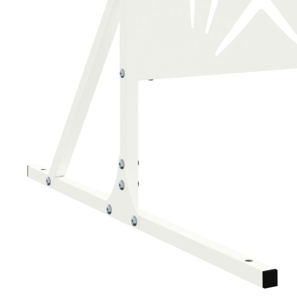 Panel de Cerca de Metal Blanco Metal Grande Diseño Decorativo M 5