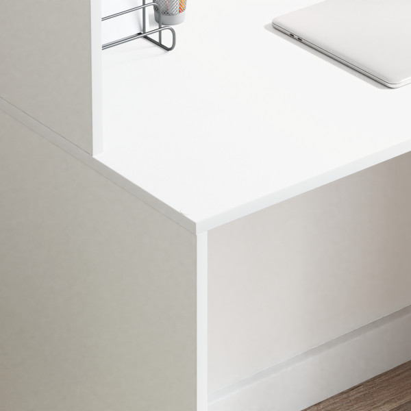 Escritorio Blanco MDF Compacto Incrustaciones Decorativas M 5