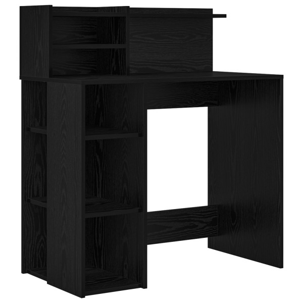 Mesa com Armazenamento Carvalho Preto 90x48x101.5 cm Madeira engenheirada M 4