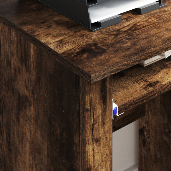 Escritorio Marrón Roble Ahumado Madera Elaborada Compacto Cajones M 5