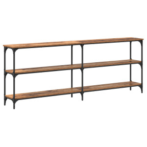 Mesa de Consola Madera Antigua 200x29x75 cm Madera Industrial H